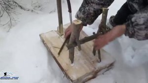 Ловушка на зайца!! Как сделать ловушку на зайца..!!СМОТРЕТЬ ВСЕМ!!