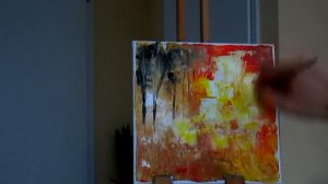 Мастихин.Как рисовать с помощью мастихина деревья.Уроки живописи и рисования,как рисовать акрилом