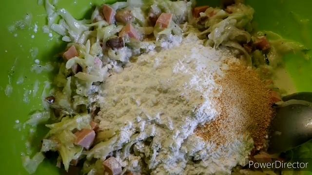 Кабачково-грибные оладьи