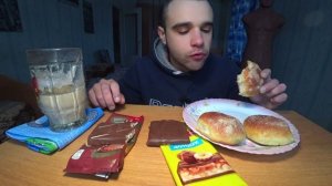 МУКБАНГ/АСМР ШОКОЛАД Alpen Gold/ Nuts /БУЛОЧКИ САХАРНЫЕ /КОФЕ с МОЛОКОМ/ EATING/ASMR/Mukbang#451