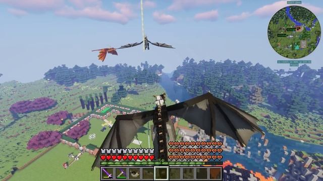 Техноприключения в Майнкрафт #33 - полет на драконах! / Minecraft выживание с модами смотреть онлайн