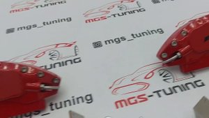 Накладки на суппорта AMG (RED+Black на Mercedes C-Class W205