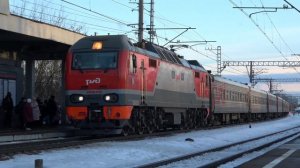 Электровоз ЭП2К-036 с поездом № 204 Белгород – Санкт-Петербург