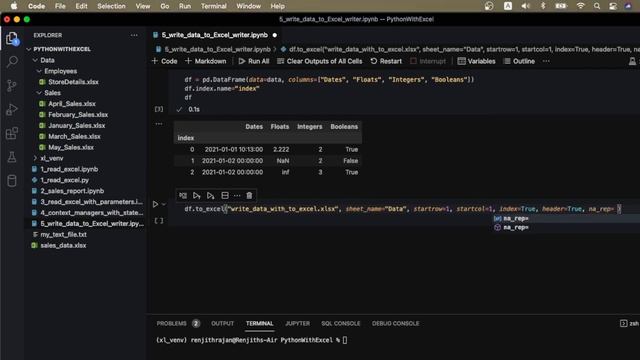 How to Write Data in excel with to_excel Method ExcelWriter Class in Python смотреть онлайн