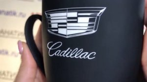 Фарфоровая кружка Cadillac Logo Mug, Softouch, 360ml, BlackWhite, артикул CD0A2531