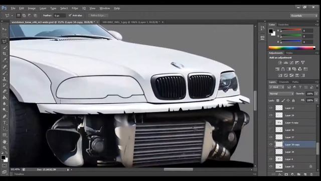 BMW-E46 Virtual Tuning Photoshop смотреть онлайн