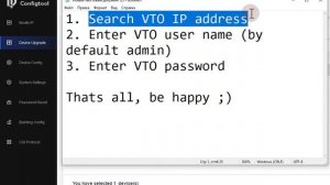 Dahua Configtool VTO VTH upgrade - Incorrect username or password