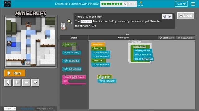 Code.org Express Lesson 20.9 Functions In Minecraft | Answers Explained | Course E Lesson 10.9