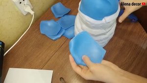 МК Новогодняя КЕДРОВАЯ ШИШКА из изолона, шаблоны шишки, новогодний декор, DIY Christmas decor