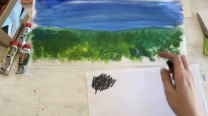 Как нарисовать пейзаж. Рисование для детей.