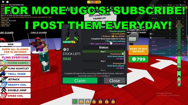 How To Get Poisonous Toxic Horns in Impossible Glass Bridge Obby (FREE LIMITED UGC ITEMS) смотреть онлайн