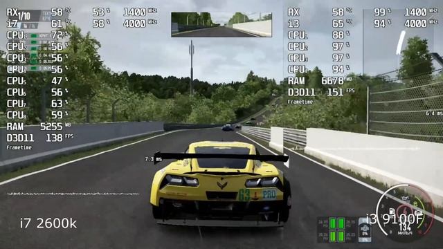 i7 2600k vs i3 9100F gaming test