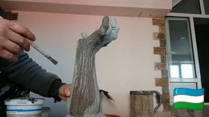 как сделать скульптуры из арт бетона. скульптура РУКИ.. цветочники из цемента мастерская Бека