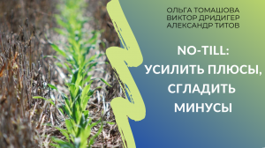 No-till: усилить плюсы, сгладить минусы