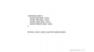 CSS : Bootstrap table without stripe / borders