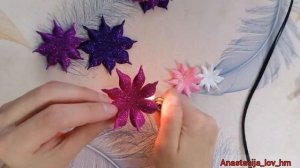 Новогодние игрушки из глиттерного фоамирана. Foam. DIY. Christmas decoration ideas.
