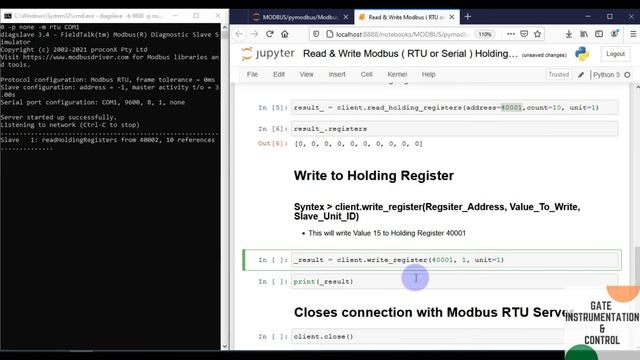007 | Read & Write Holding Register of Modbus RTU or Serial Device Using Python | Pymodbus | смотреть онлайн