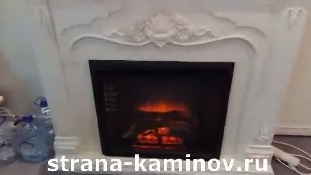 Электрокамин Victoria (белый дуб)+Leeds 26SD RealFlame - strana-kaminov.ru смотреть онлайн