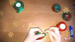 МК Новогодние Бантики Зефирки Канзаши