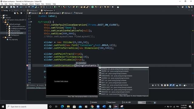 Java GUI Tutorial #23 - Creating a Slider in Java GUI Using JSlider Class смотреть онлайн