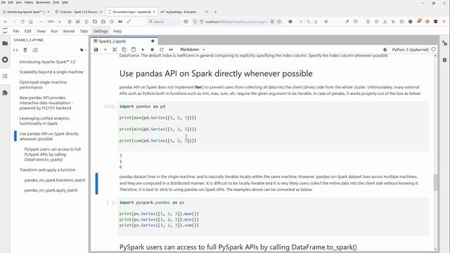 New Pandas API in Spark 3.2 for single node and multi node