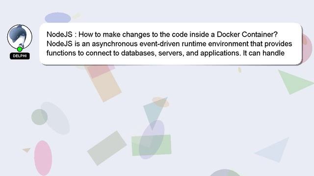 NodeJS : How to make changes to the code inside a Docker Container? смотреть онлайн