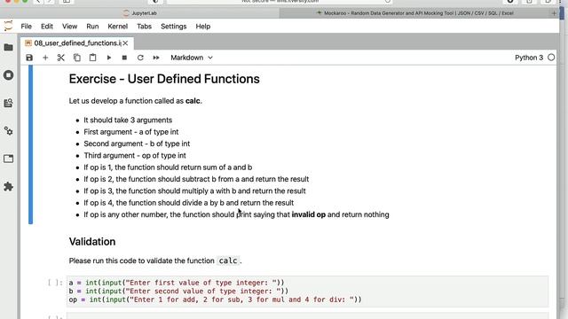 Programming Essentials Python - User Defined Functions - Exercise - User Defined Functions