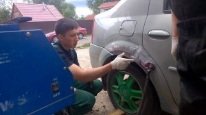 Рихтовка арки рено логан