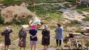 Освящение купола колокольни п.Ломинцевский Щёкинский район Тульской области 14.09.2024