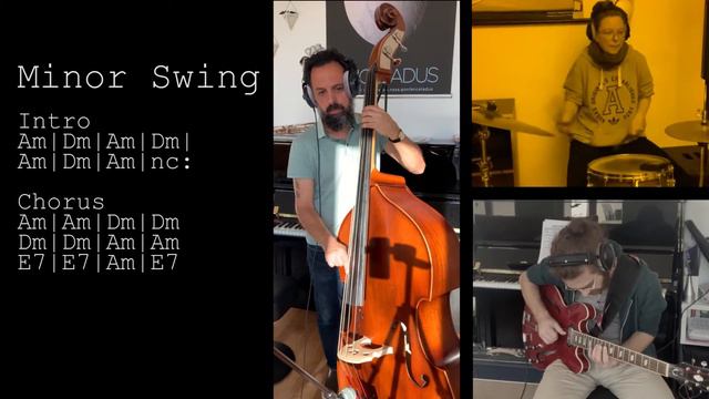 Minor Swing Backing Track (with live band and changes) смотреть онлайн