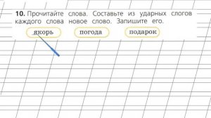 Страница 76 Упражнение 10 «Слог. Ударение...» - Русский язык 2 класс (Канакина, Горецкий) Часть 1