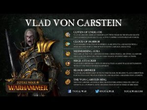Total War: Warhammer III #2 Vlad Von Carstein - Влад фон Карштайн  - легенда.