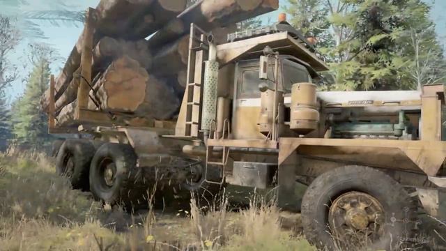 Pacific P16 тяжёлый лесовоз 6x6 (часть 1) полноводная река смотреть онлайн