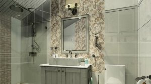 Душевая комната в стиле Прованс в загородном доме