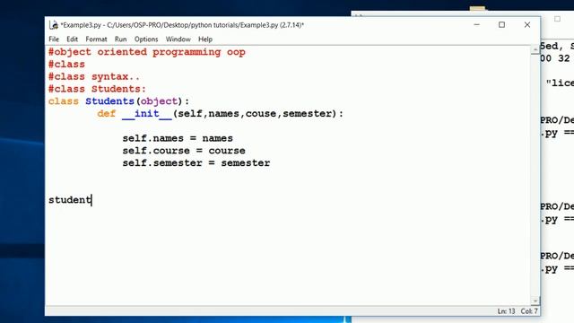 python Learn object oriented programming in python with class