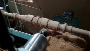 Baluster made of wood on CNC. Балясина из дерева на ЧПУ.