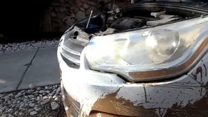 Citroen C4 B7 2011 front headlight remove