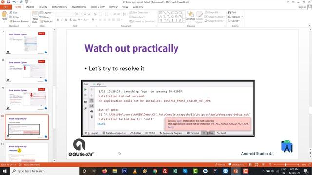 Fixed Error Installation Failed Due To 'null' | Install_parse_failed_not_apk In Android Studio