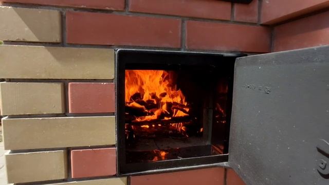 Вместо старого, новый МАНГАЛ! Первый огонь. Угловой барбекю комплекс. смотреть онлайн