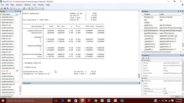 LIKELIHOOD RATIO AND WALD TEST IN STATA смотреть онлайн