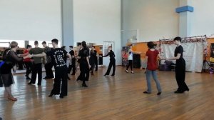 11.03.2018 ТСК"Бригантина" спортсмены поздравили дам любителей танцев с 8 марта.