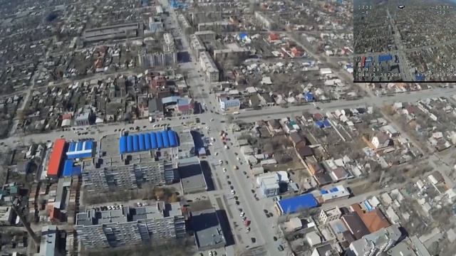 Центр города Шахты с высоты птичьего полёта