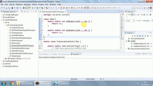 13 Compile Time Polymorphism - Method Overloading in Java
