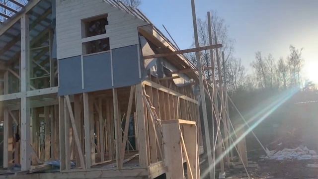 КУПИЛИ УЧАСТОК, НАЧАЛИ СТРОИТЕЛЬСТВО НОВОГО КАРКАСНОГО ДОМА. смотреть онлайн