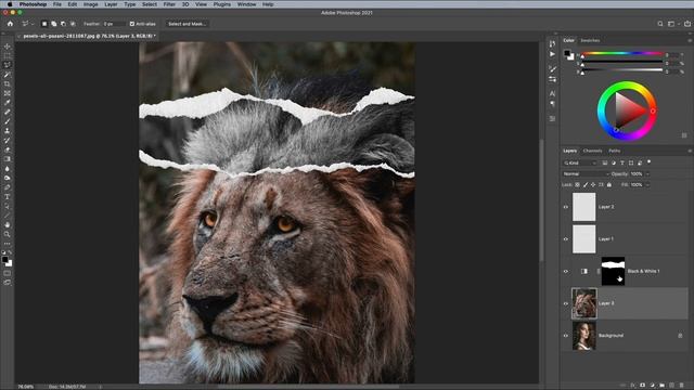 Torn Paper Effect Photoshop Tutorial смотреть онлайн
