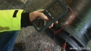 стеклопластиковая дегазационная труба, замер сопротивления