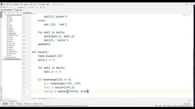 Simple Flappy Bird Game in PYTHON #pythongame