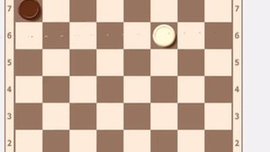 Черная дамка и простая B8 против 3 белых дамок