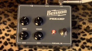 Benson Amps PREAMP pedal demoed with Fender Telecaster