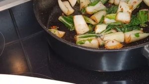 Пак-Чой с чесноком и чили.Китайская капуста.Pak-choi.